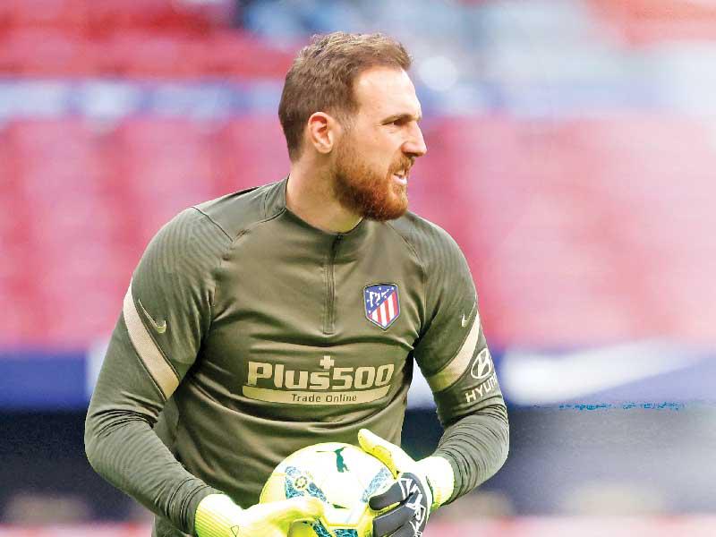 السلوفيني حارس مرمى أتلتيكو مدريد يان أوبلاك