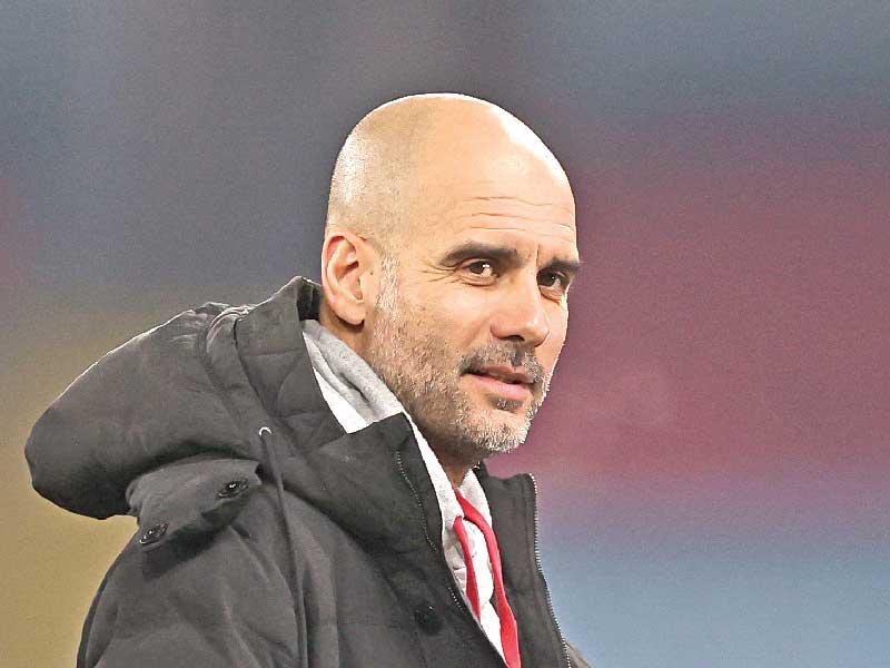  مدرب مانشستر سيتي، الإسباني بيب غوارديولا