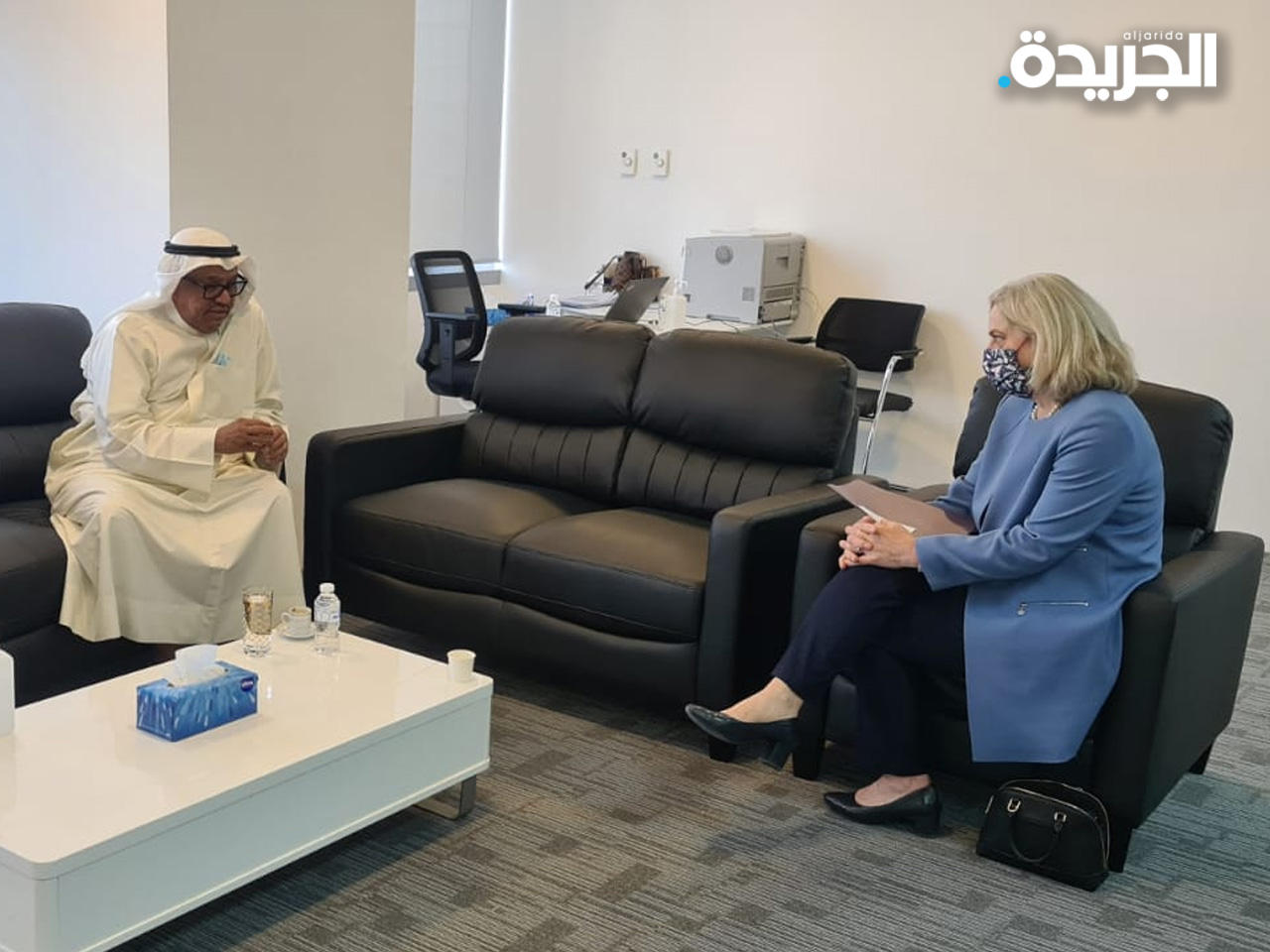 المباركي مع السفيرة الأمريكية