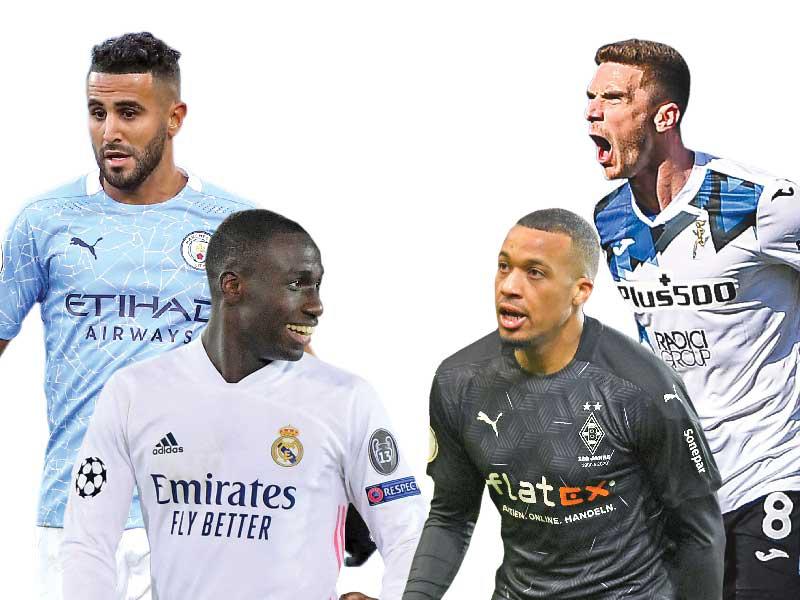 غوسينس نجم أتالانتا-اليساني بليا نجم مونشنغلادباخ-ميندي نجم ريال مدريد-محرز نجم مانشستر سيتي