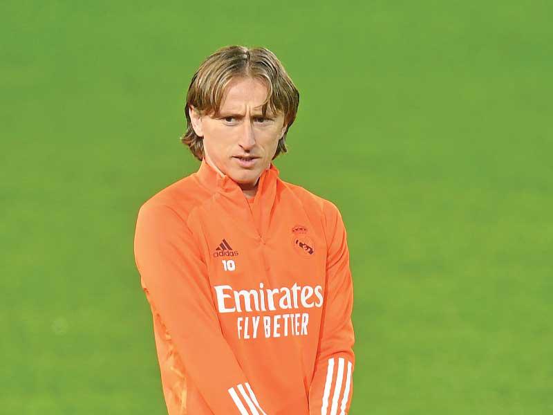 لاعب وسط ريال مدريد  الكرواتي لوكا مودريتش 