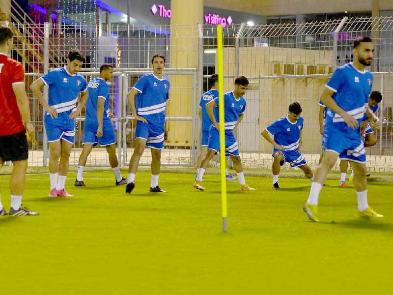 جانب من تدريبات المنتخب الأولمبي