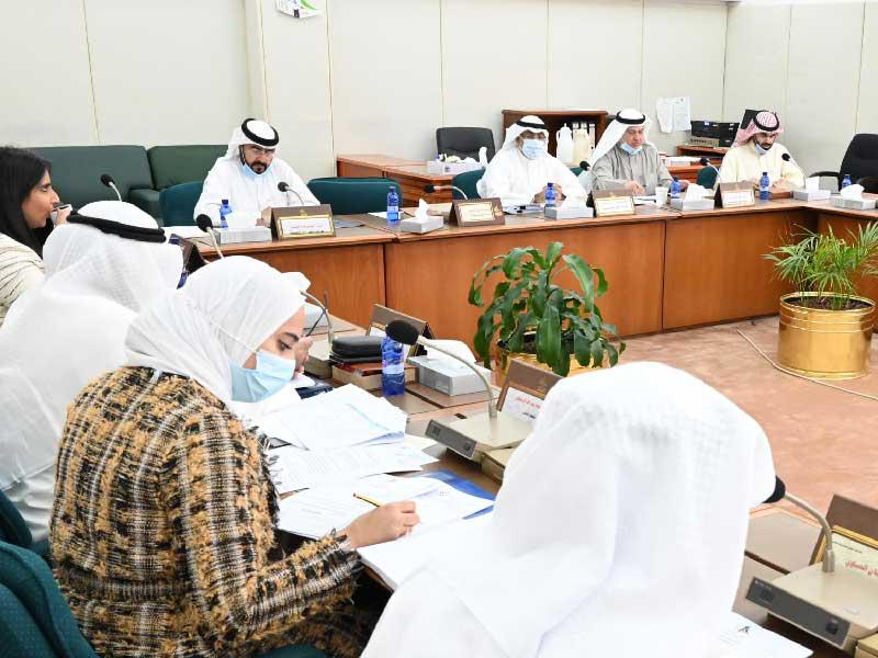 جانب من اجتماع اللجنة المالية أمس