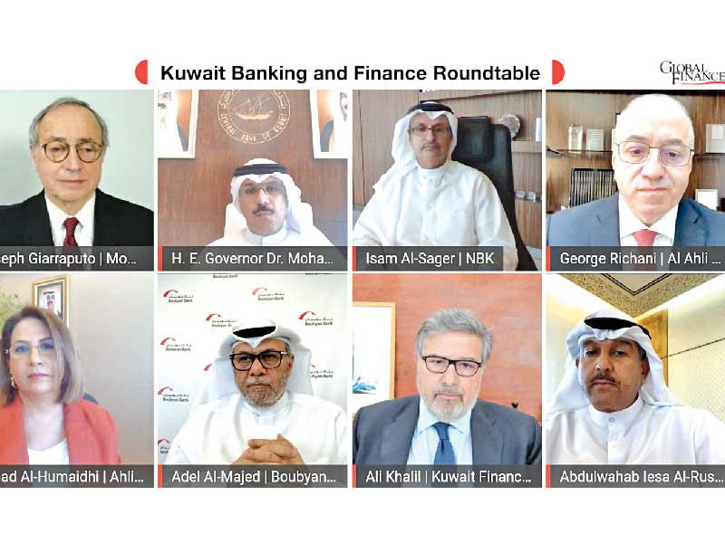 رئيس اتحاد مصارف الكويت عادل الماجد خلال مؤتمر غلوبل فاينانس الافتراضي