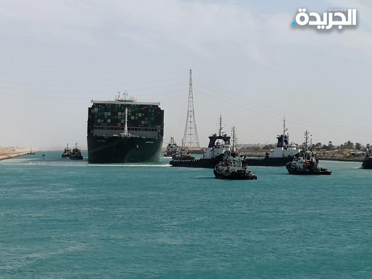 استئناف حركة الملاحة في قناة السويس بعد تعويم السفينة الجانحة 