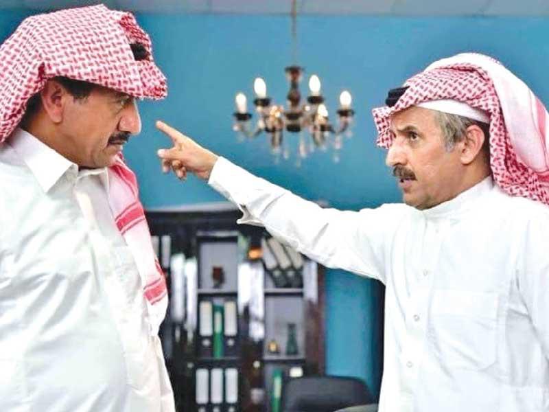 الفنان السعودي عبدالإله السناني أمام الفنان السعودي ناصر القصبي