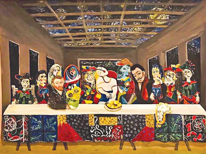 عمل للفنانة عليا العنزي 