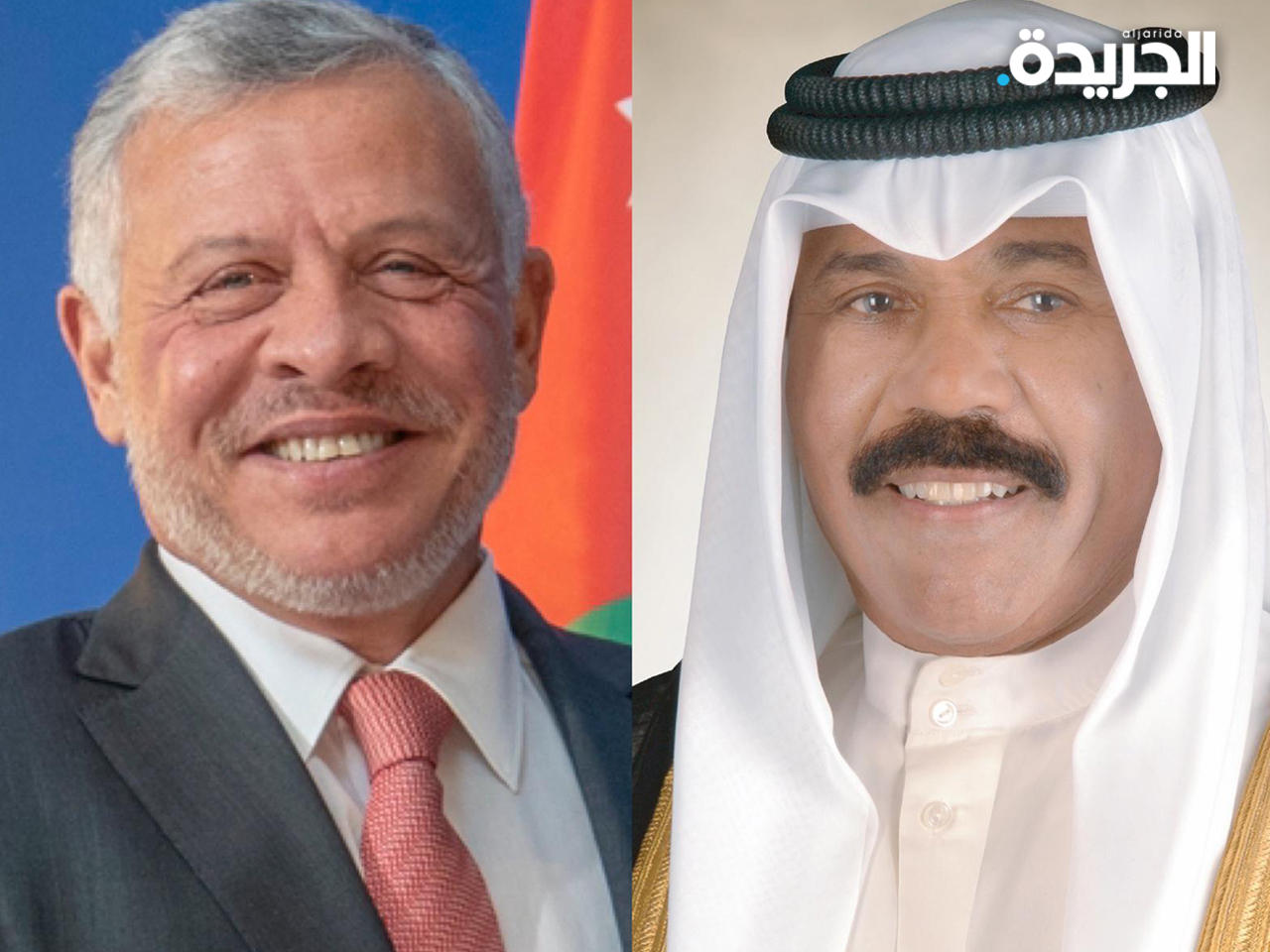 سمو الأمير الشيخ نواف الاحمد والملك عبدالله الثاني