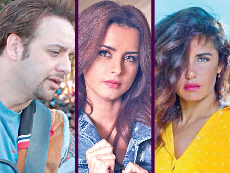 الممثلة  غادة عادل - الممثلة  نور - المطرب مصطفى قمر