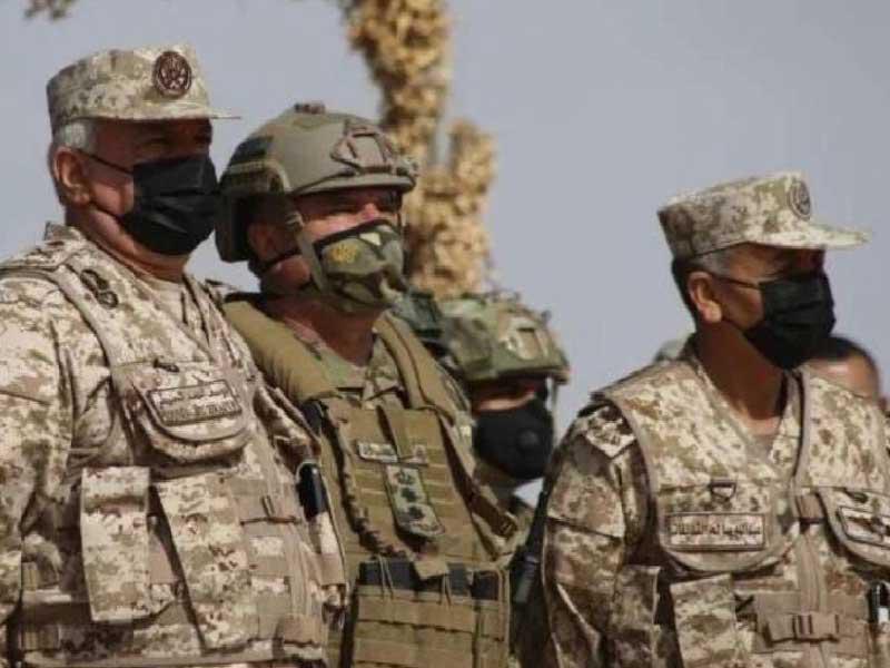 اللواء الركن الحنيطي خلال التمرين