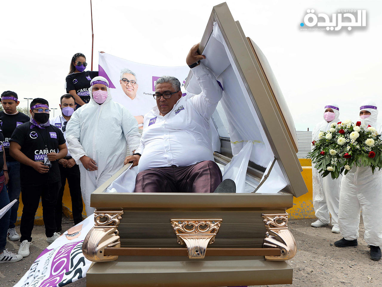 المرشح خلال اطلاق حملته