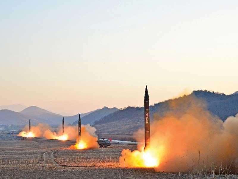 جانب من الاختبارات الصاروخية لكوريا الشمالية