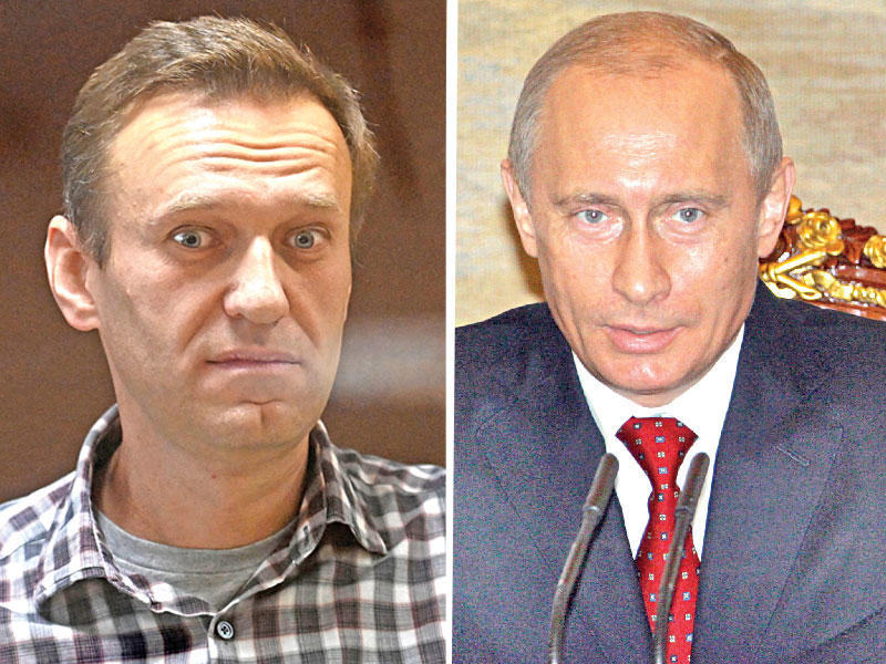 الرئيس الروسي فلاديمير بوتين - المعارض أليكسي نافالني 