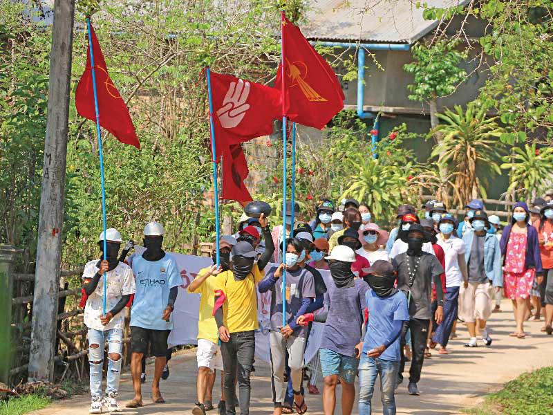 الاحتجاجات المناهضة للانقلاب في ميانمار