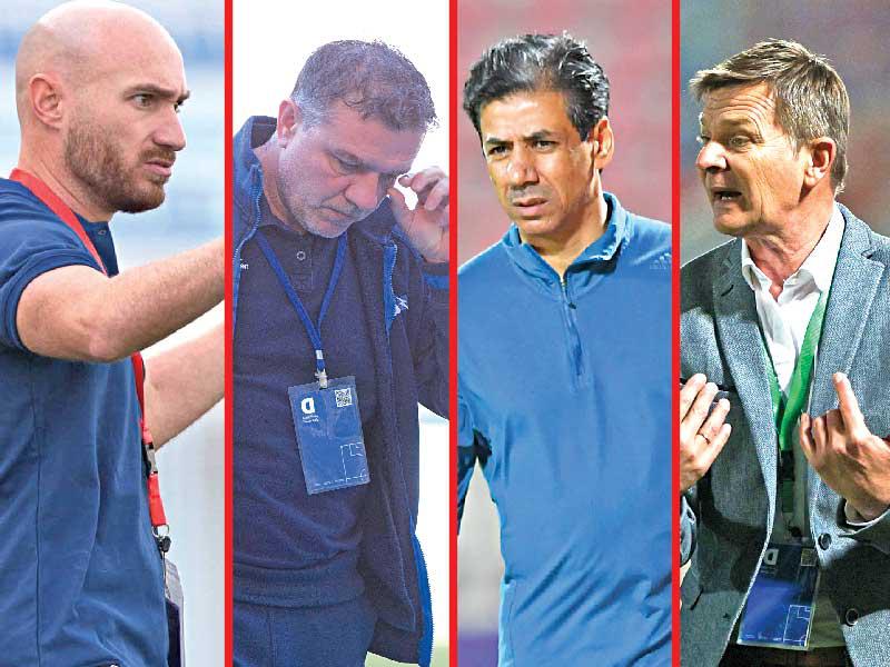 مدرب العربي إنتي ميشا-مدرب النصر أحمد عبدالكريم-مدرب الشباب مارغان-مدرب الكويت غونزاليس