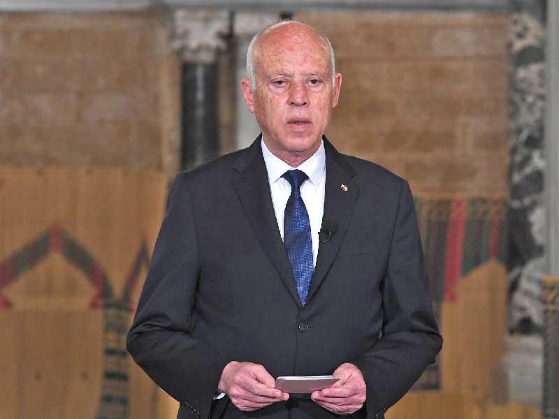 الرئيس التونسي قيس سعيّد 