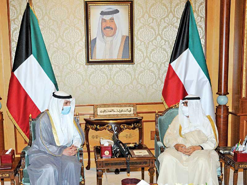 ولي العهد مستقبلاً رئيس مجلس الامة أمس