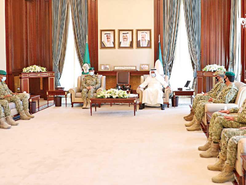 نائب رئيس الحرس الوطني، الشيخ أحمد النواف مستقبلا قادة الحرس الوطني