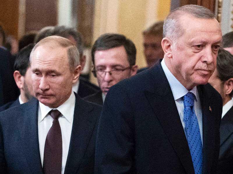 الرئيس التركي رجب طيب إردوغان والرئيس الروسي فلاديمير بوتين 