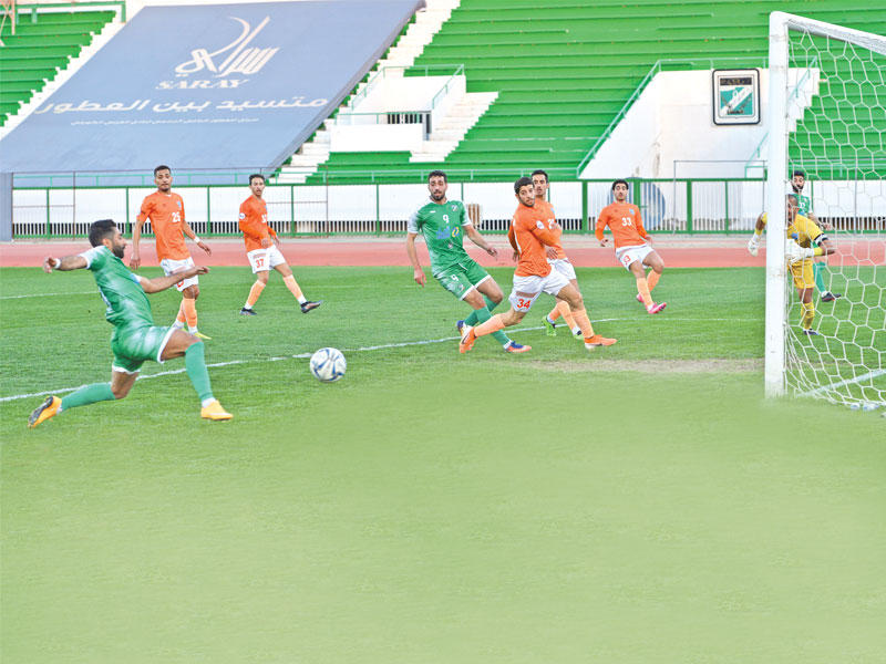 جانب من مواجهة العربي مع كاظمة في القسم الأول 