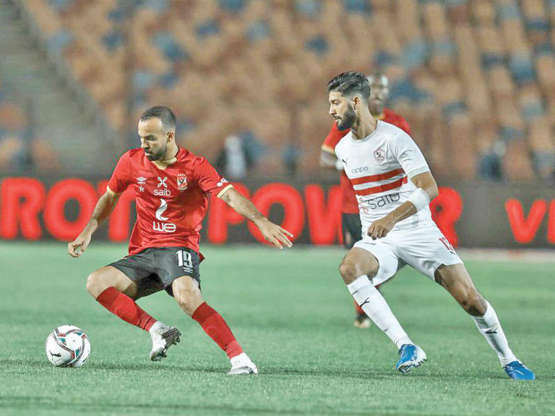 جانب من مباراة الأهلي والزمالك 