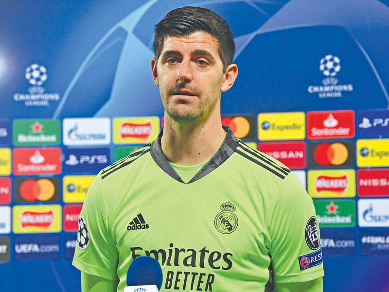 البلجيكي تيبو كورتوا حارس مرمى ريال مدريد