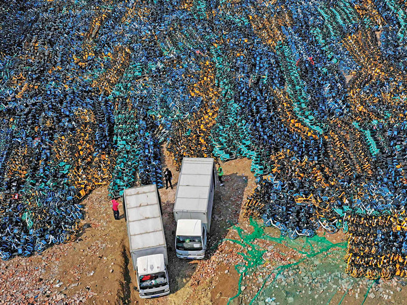 مقبرة دراجات هوائية في الصين 