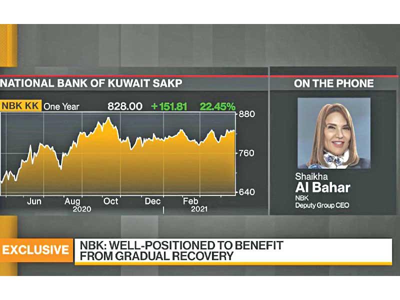 شيخة البحر أثناء حديثها لـ «بلومبرغ»