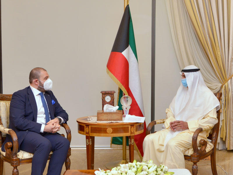  نائب وزير الخارجية السفير مجدي الظفيري  مستقبلا السفير  الأوروبي أمس