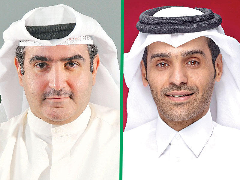 رئيس مجلس الإدارة  الشيخ محمد بن عبدالله آل ثاني - الرئيس التنفيذي لدى Ooredoo الكويت عبدالعزيز يعقوب البابطين