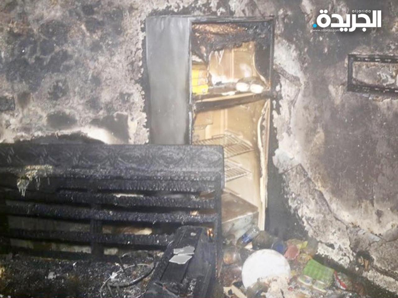 جانب من الحريق