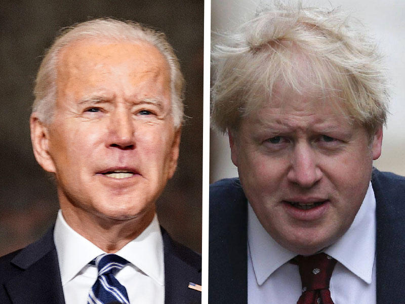  رئيس الوزراء المحافظ البريطاني بوريس جونسون  - الرئيس الأميركي جو بايدن
