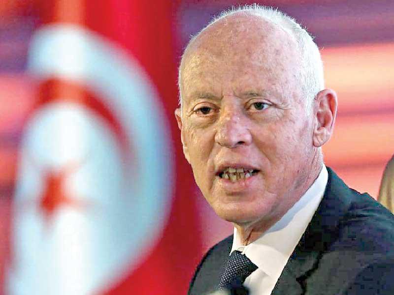 الرئيس التونسي  قيس سعيّد