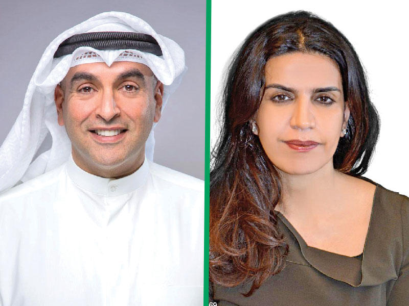 رهام الغانم ممثلة عن شركة فؤاد الغانم وأولاده للتجارة العامة والمقاولات - طارق البحر ممثلا عن شركة عبدالله الحمد الصقـر وإخوانه