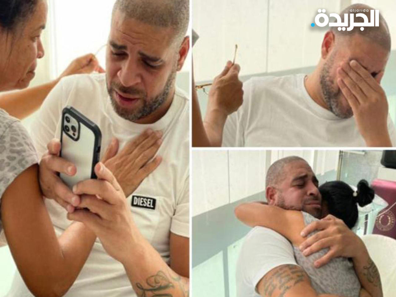 أدريانو يذرف الدموع