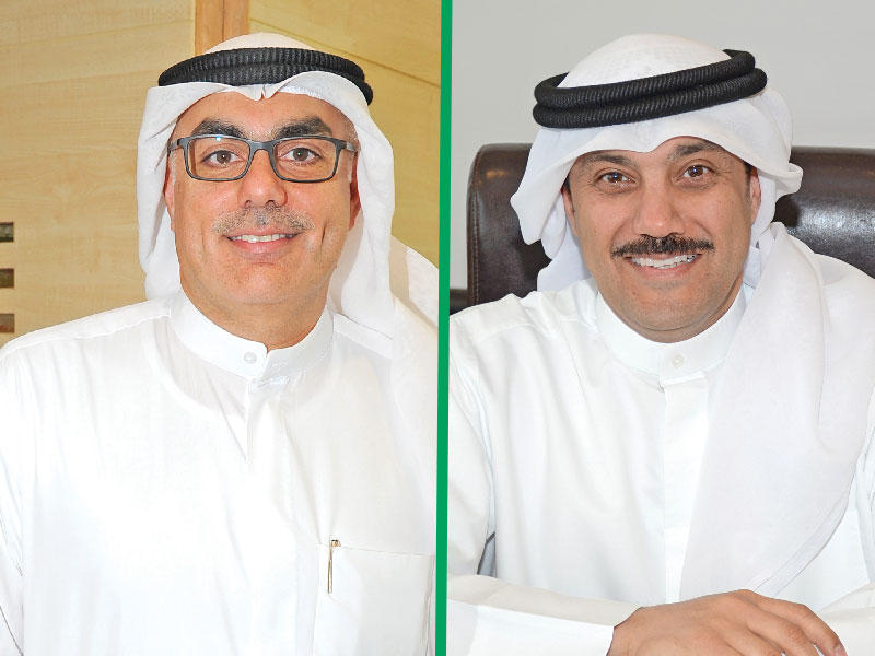 رئيس مجلس ادارة شركة مدينة الأعمال الكويتية العقارية سالم الحساوي - الرئيس التنفيذي للشركة أحمد العقيل