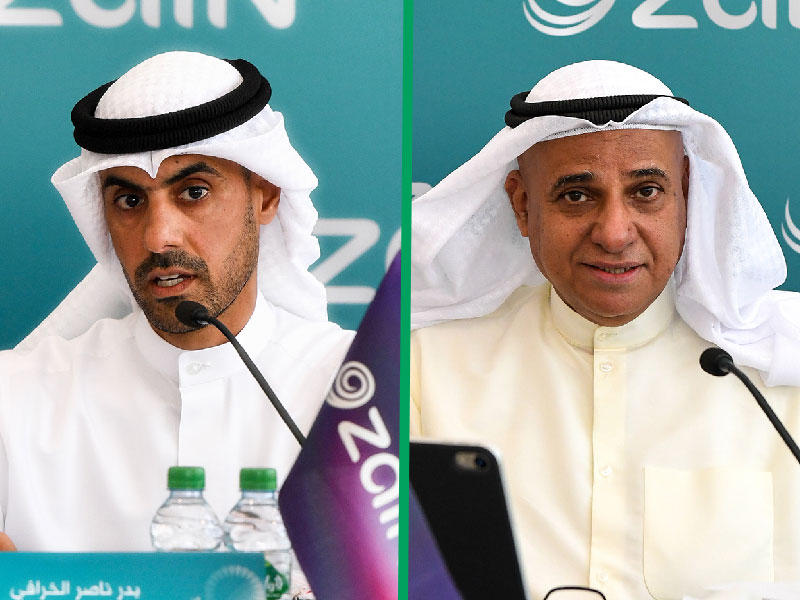 رئيس مجلس إدارة مجموعة زين أحمد الطاحوس - نائب رئيس مجلس الإدارة الرئيس التنفيذي في مجموعة زين بدر الخرافي 