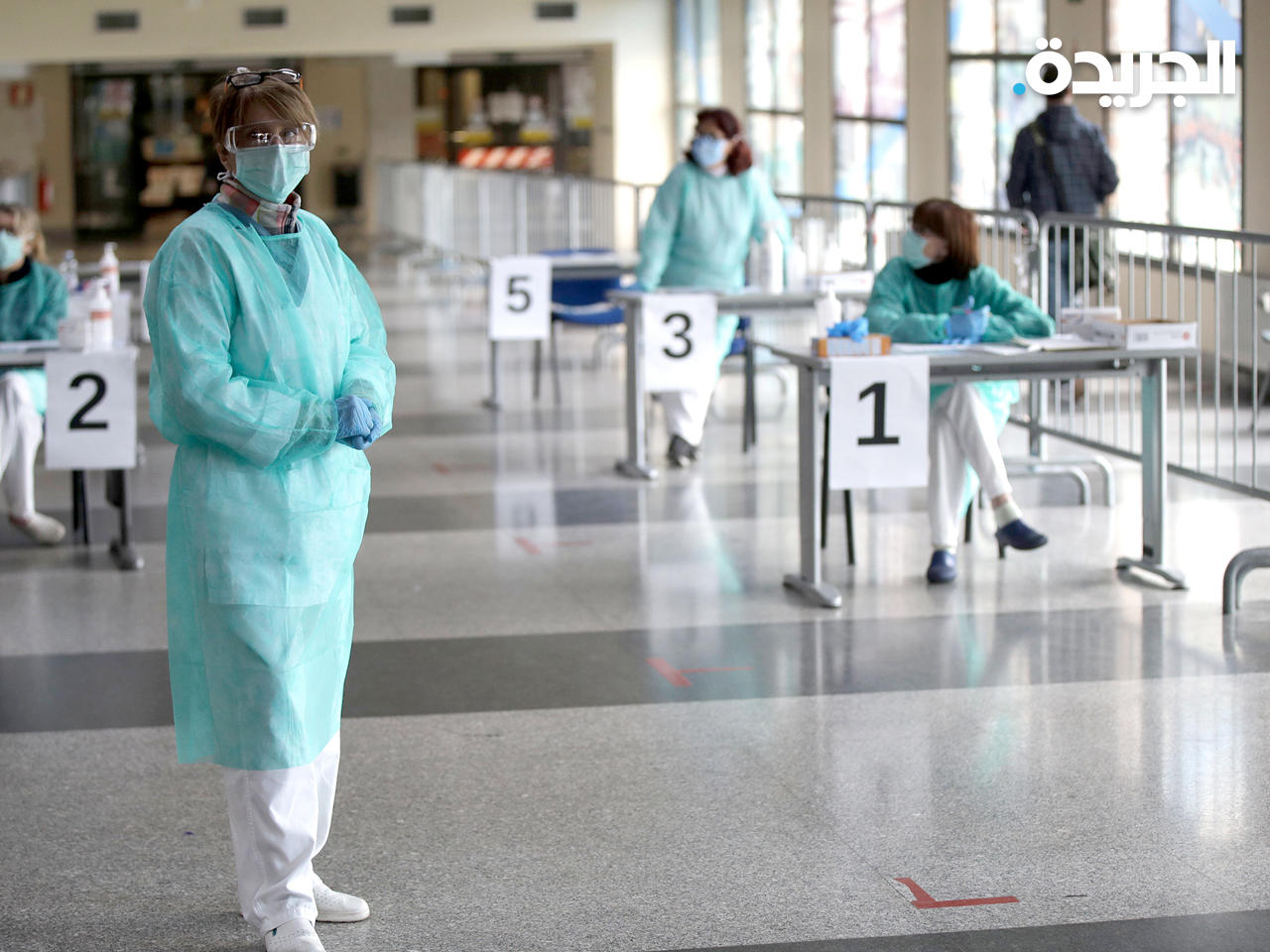 مركز فحص «كوفيد - 19» في أميركا