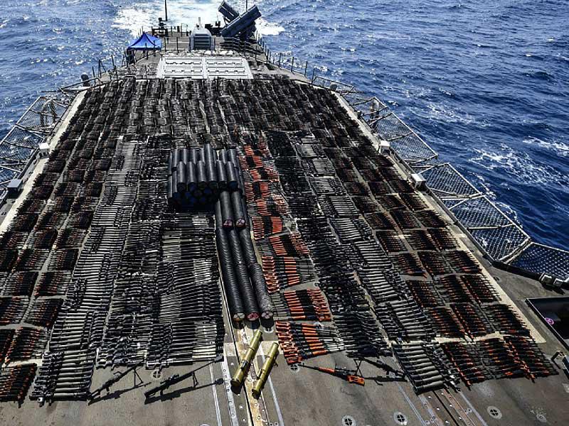 الأسطول الأميركي يصادر شحنة أسلحة في بحر العربn