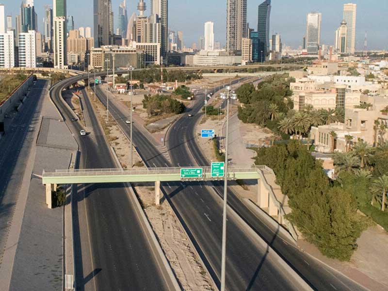 صورة لمدينة الكويت اثناء الحظر الكلي (صورة ارشيفية)