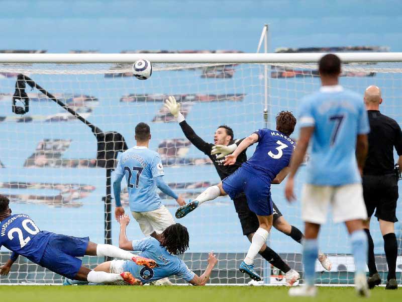 جانب من مباراة تشلسي ومانشستر سيتي