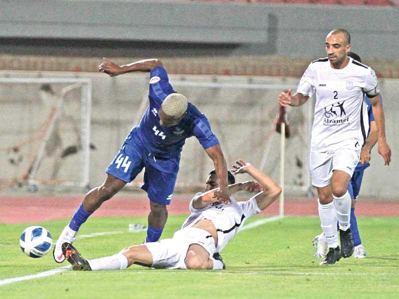 جانب من مباراة اليرموك والتضامن