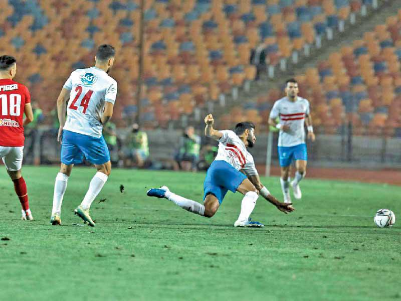 جانب من مباراة الزمالك والأهلي