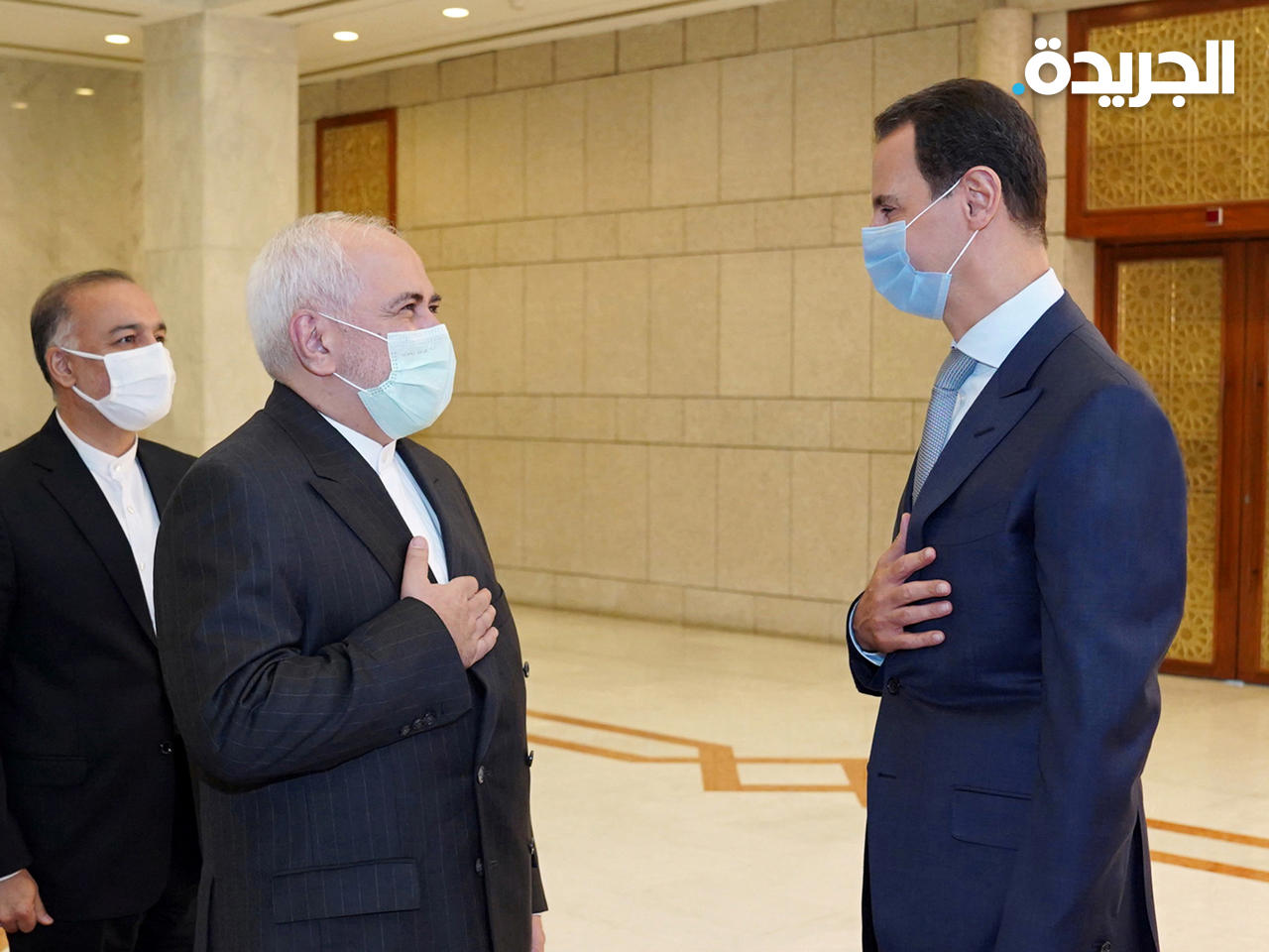الرئيس السوري مستقبلاً وزير الخارجية الإيراني