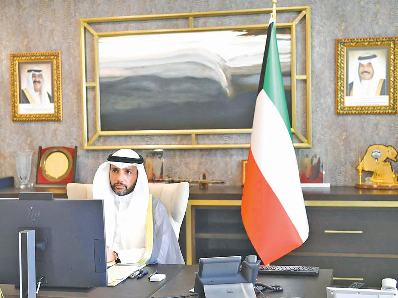 الغانم متحدثاً في مؤتمر الاتحاد البرلماني العربي