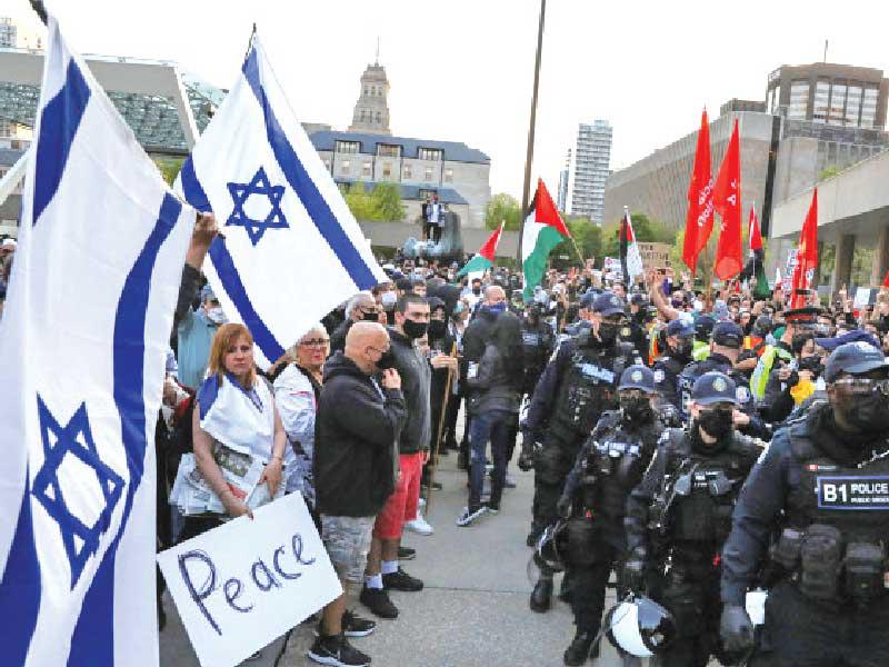 صدامات في كندا بين أنصار إسرائيل وفلسطين