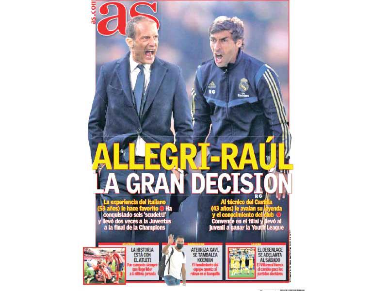 غلاف صحيفة «آس» الإسبانية