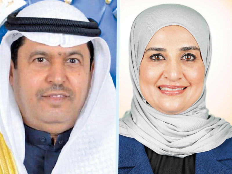  مريم العقيل رئيسة ديوان الخدمة المدنية، علي سالم الأصفر محافظ حولي