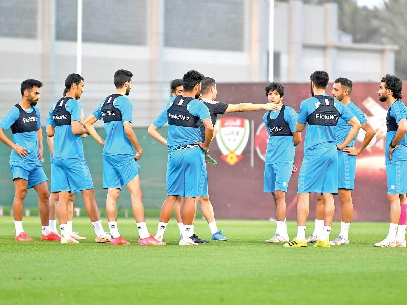 تدريب سابق للأزرق في الإمارات