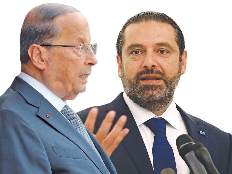 رئيس الجمهورية ميشال عون ورئيس الوزراء المكلف سعد الحريري
